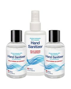 Smilox Liquid Hand Sanitizer Spray Bottle & 2 Refills - 80% Ethyl Alcohol - 12.2oz