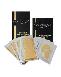 KollagenX Gold & Collagen Face & Eye Mask Set